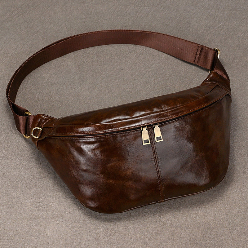 真皮胸包男士头层牛皮斜挎包多功能油蜡皮男包休闲包户外单肩包,箱包皮具/热销女包/男包,男士包袋,淘宝优惠券,粉丝福利购,淘宝优惠卷