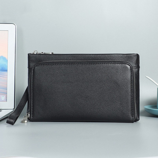 男士手包真皮手拿包男款商务休闲头层牛皮信封包手机包长款钱包