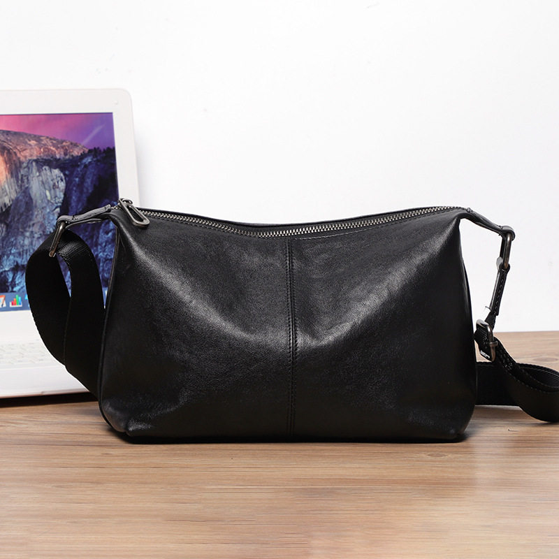 男士单肩包真皮斜挎包轻便休闲男包真植鞣头层牛皮男包轻软旅行包