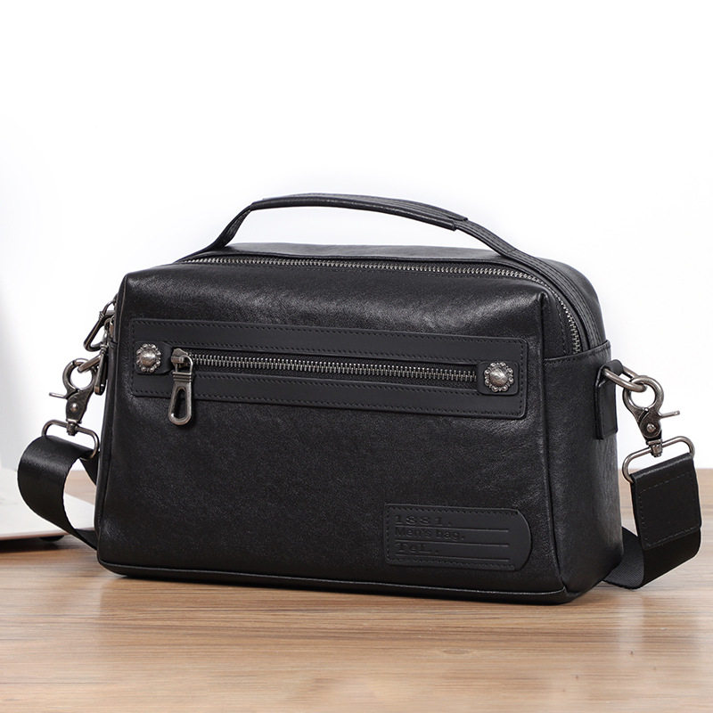 真皮男士单肩包手提男包潮流新品植鞣皮斜挎包休闲出差通勤男挎包