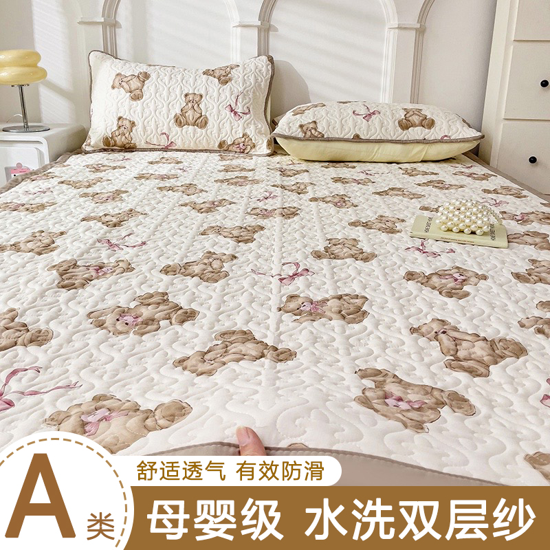 A类夹棉榻榻米床垫水洗双层纱床褥垫家用卧室褥子儿童折叠软垫