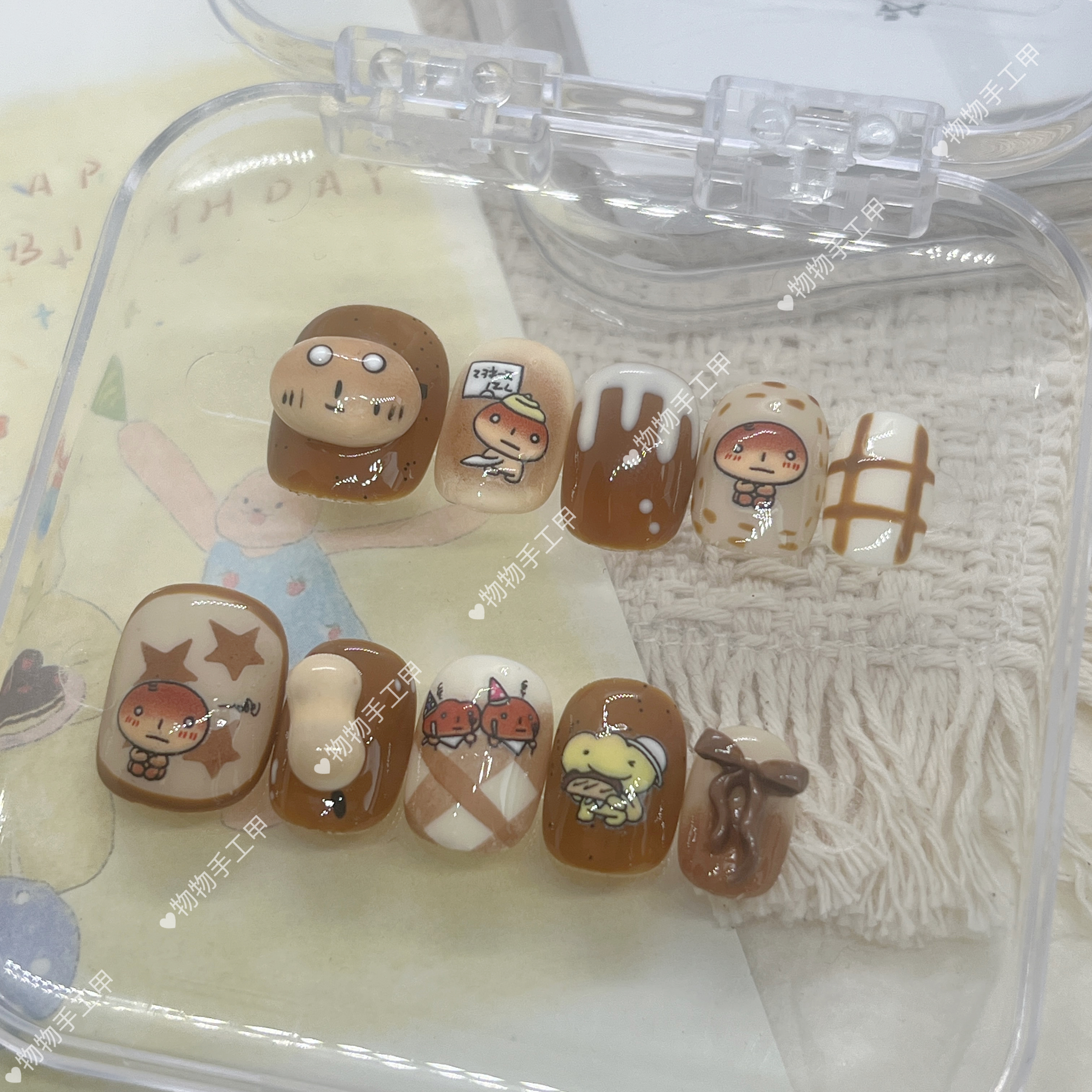 手工穿戴甲ins风小众设计感卡通美甲贴片成品指甲