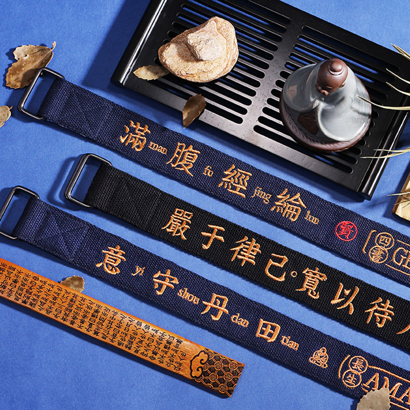 原创帆布腰带男士双环扣百搭文艺女学生年轻人个性潮牌牛仔裤皮带