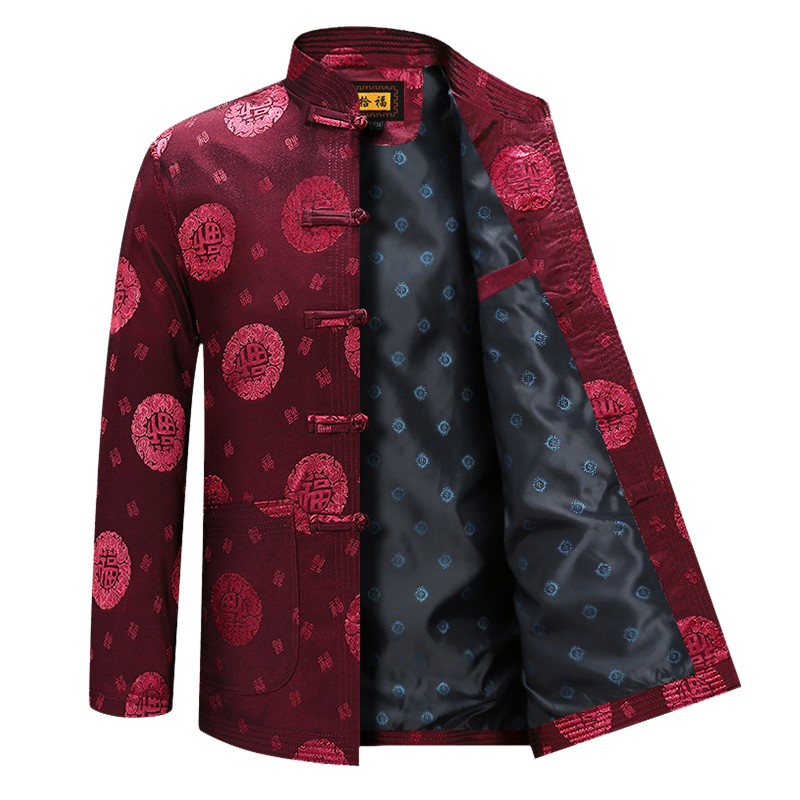 唐装男装中老年人棉衣加绒加厚保暖中式生日过寿衣服中式外套秋冬属于什么档次？