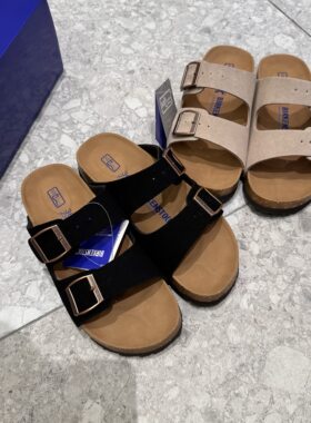 外贸单夏季双扣软木底勃肯凉拖