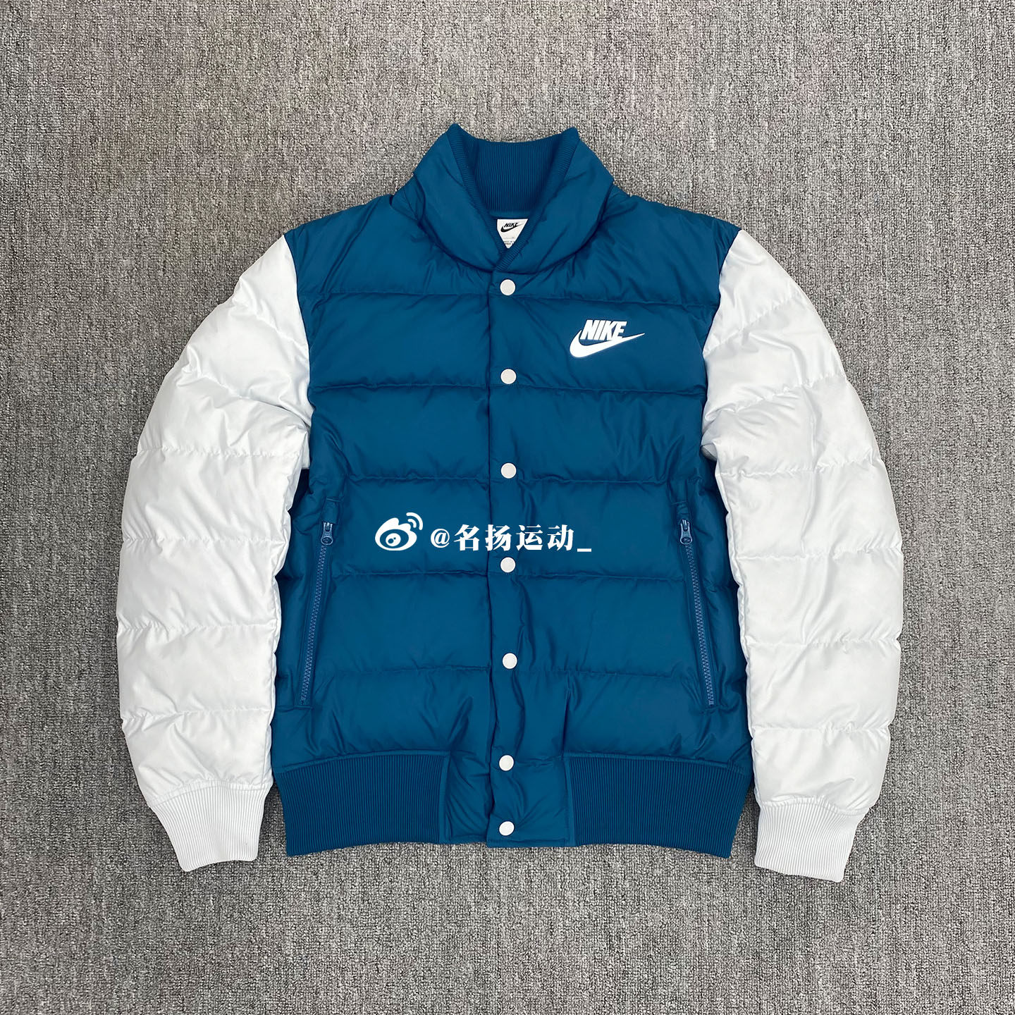 Nike 秋冬男装立领运动羽绒服保暖防风棒球服夹克外套IB4499-415