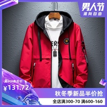 潮男款 男夹克 衣服春季 男士 Pasok双面穿2019春秋新款 卫衣外套韩版
