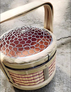 老式手工竹编家用复古土陶内胆农村老人取暖烤火用火笼婚庆礼品