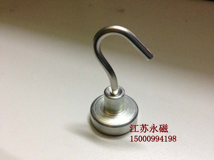 磁性挂钩 超强力磁铁挂钩 强力挂钩 DIY 锅磁 钕铁硼吊钩 D25mm