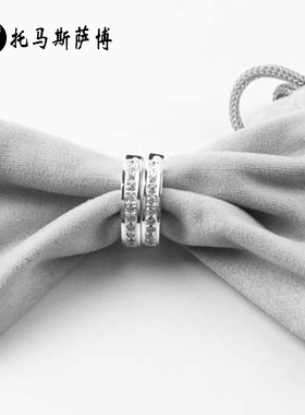 单排钻克里奥尔耳环-托马斯萨博时尚简约欧美流行Creole earrings