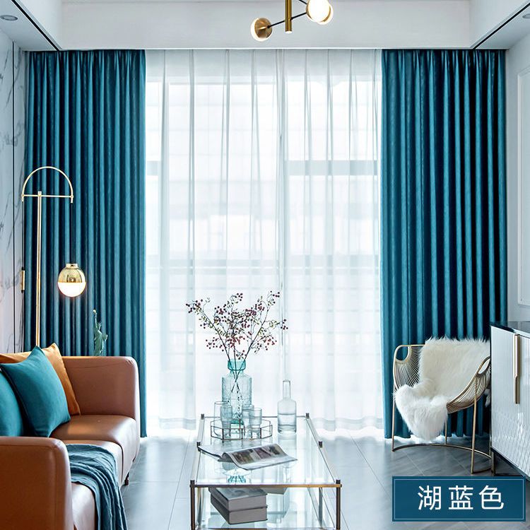 窗帘成品窗帘加厚隔热防嗮高门幅遮光布现代简欧式客