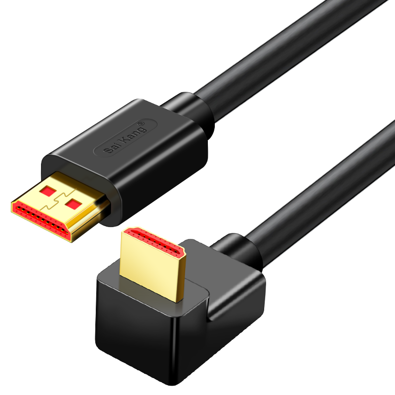 hdmi线弯头90度直角高清视频线4K投影仪工程电视机顶盒电脑连接线