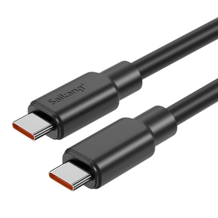 saikang双type-c数据线充电线5A快充线黑色双头ctoc公对公2.0线typec车载连接线适用安卓手机平板笔记本电脑