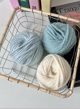 韩国柔软糯米线一股线棉花糖绒绒线钩针棒针毛衣围巾线帽子包包线