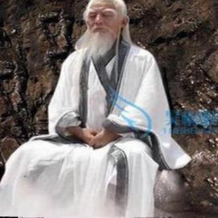 白色古装姜子牙月老服装汉服太白金星神仙服月老表演服仙翁表演服