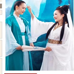 新款古装汉服女许仙白素贞白蛇传新白娘子传奇成小青法海演出服装