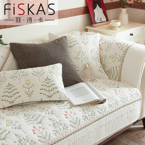 菲诗卡纯棉防滑北欧简约沙发垫子