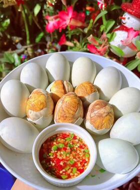 hot vit lon 10qua越南新鲜毛鸭蛋屈头蛋tang rau ram鸭蛋活珠子