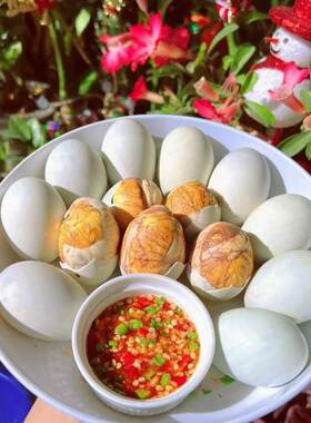 hot vit lon 10qua越南新鲜毛鸭蛋屈头蛋tang rau ram鸭蛋活珠子