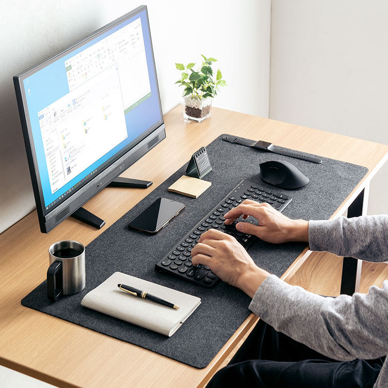 JAPAN SANWA OVERSIZED MOUSE PAD TABLE MAT FELT DESK STUDENT TABLE MAT COMPUTER MAT KEYBOARD PAD FELT OFFICE