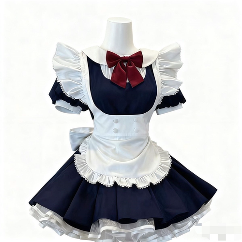 新款绀色玻璃人偶套装日系女仆装软妹lolita连衣裙万圣节服装cosp