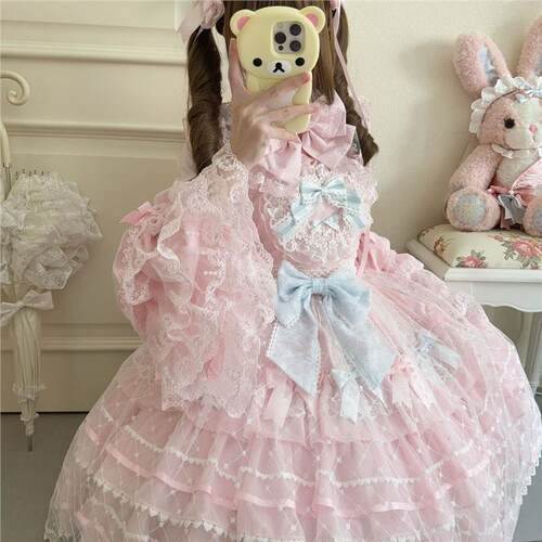 韩菇凉~原创设计Lolita洋装甜美jsk吊带连衣裙女春季