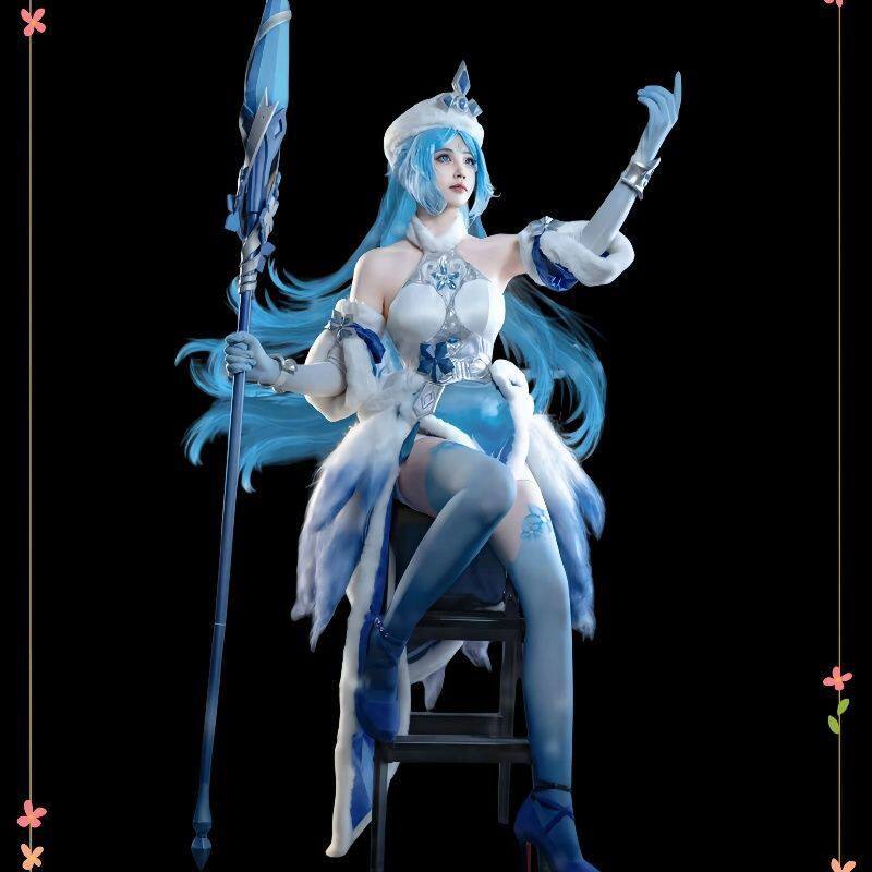 王者荣耀王昭君原皮cos服装王昭君冰雪之华二次元cosplay服装全套