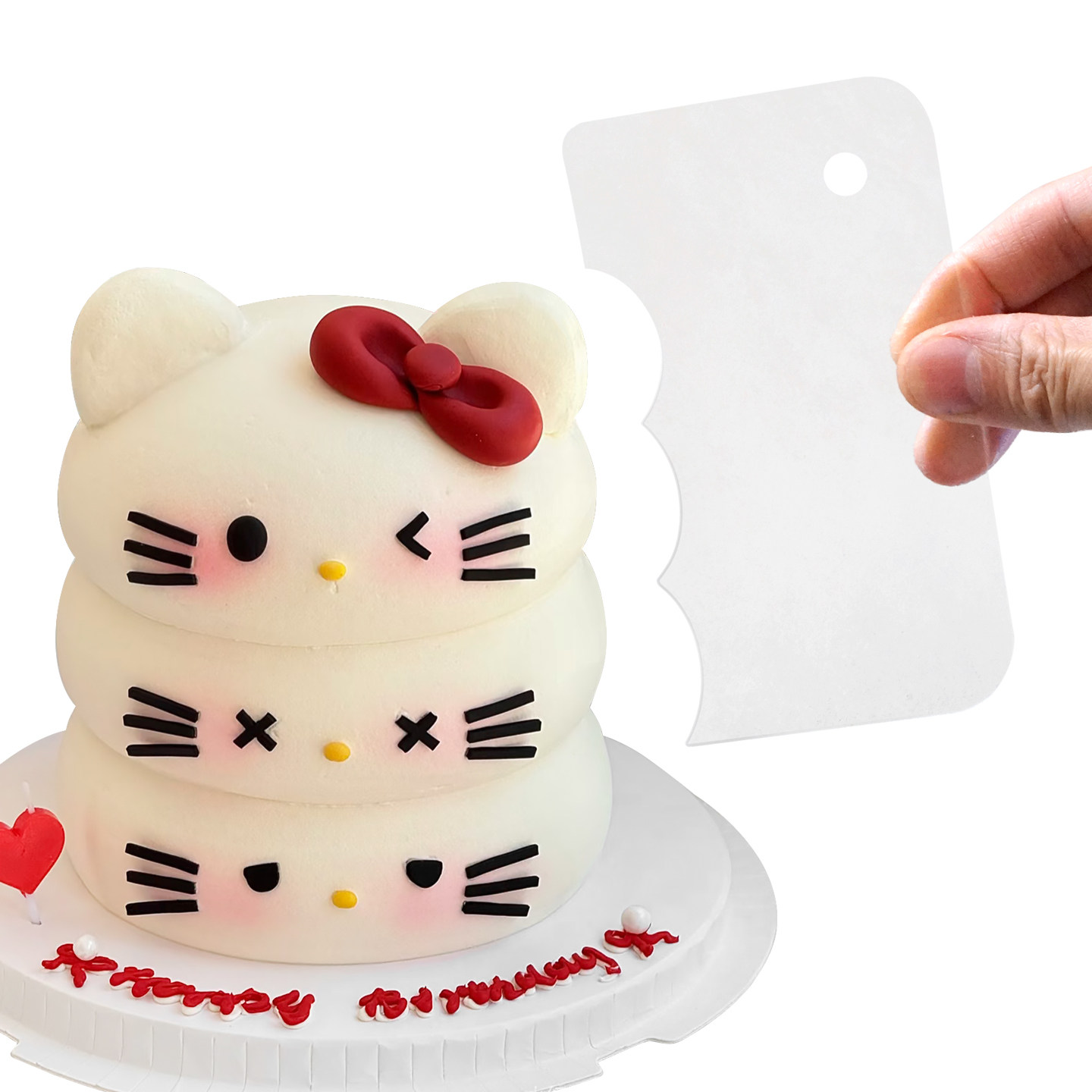 堆堆蛋糕刮板汉堡蛋糕叠叠乐透明刮板戚风蛋糕烘焙模具奶油刮片