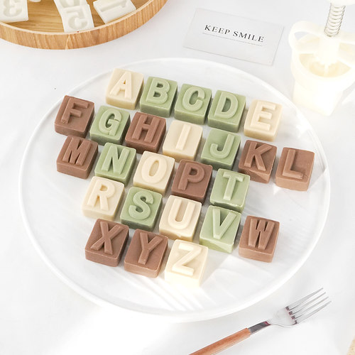 绿豆糕月饼模具手压数字英文按压