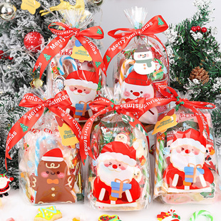 圣诞节包装袋礼品小袋子零食袋圣诞老人苹果包装圣诞礼物塑料袋子