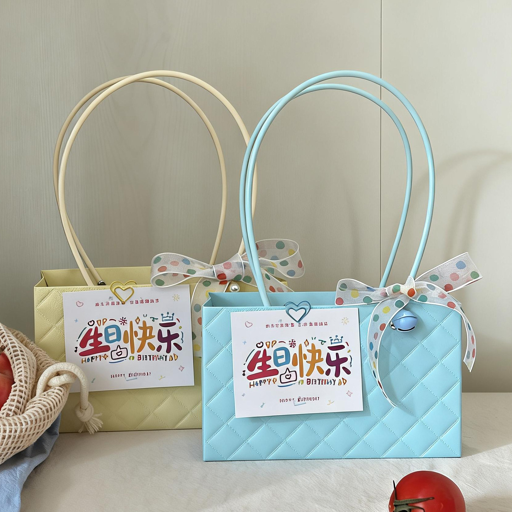 儿童生日礼品袋幼儿园节日公司伴手礼手提袋零食礼物小号包装盒空