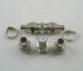 有线电视线二四屏蔽线通用对接头 英制F头连接头 延长接头套件