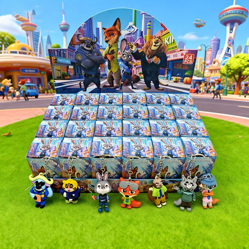 24盒疯狂动物城盲盒洞洞乐公仔挂件周边男女孩小学生奖品儿童礼物