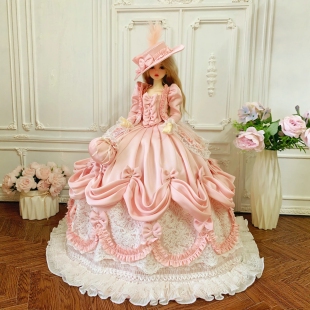 四分bjd克里诺林裙粉色公主六件套定制现货