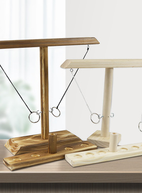 Ring toss Game亚马逊木制投掷勾环套圈喝酒互动游戏桌面抛抛乐玩