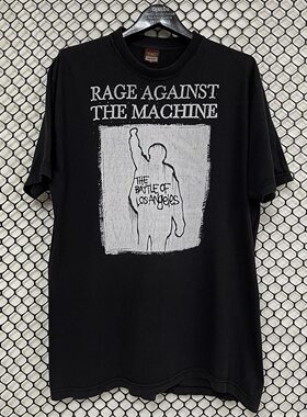 Rage Against the Machine愤怒机器乐队美式复古VTG高街短袖T恤棉