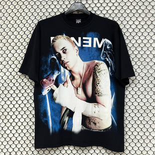 埃米纳姆Eminem说唱嘻哈潮流hippop重磅T恤vintage高级感穿搭短袖