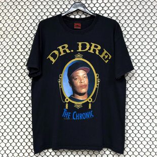 复古VTG高街潮牌重磅棉短袖 Chronic西海岸说唱美式 t恤 The Dr.Dre