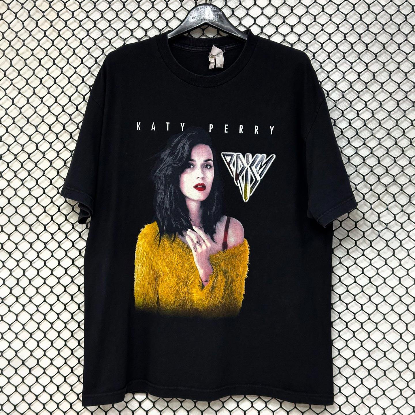 KatyPerry美式复古人像印花T恤