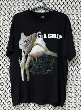 Aerosmith史密斯飞船乐队硬摇滚美式复古vintage高街潮牌短袖t恤