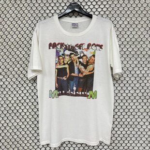 Backstreet Boys后街男孩人物印花短袖vintage高街休闲潮牌t恤棉