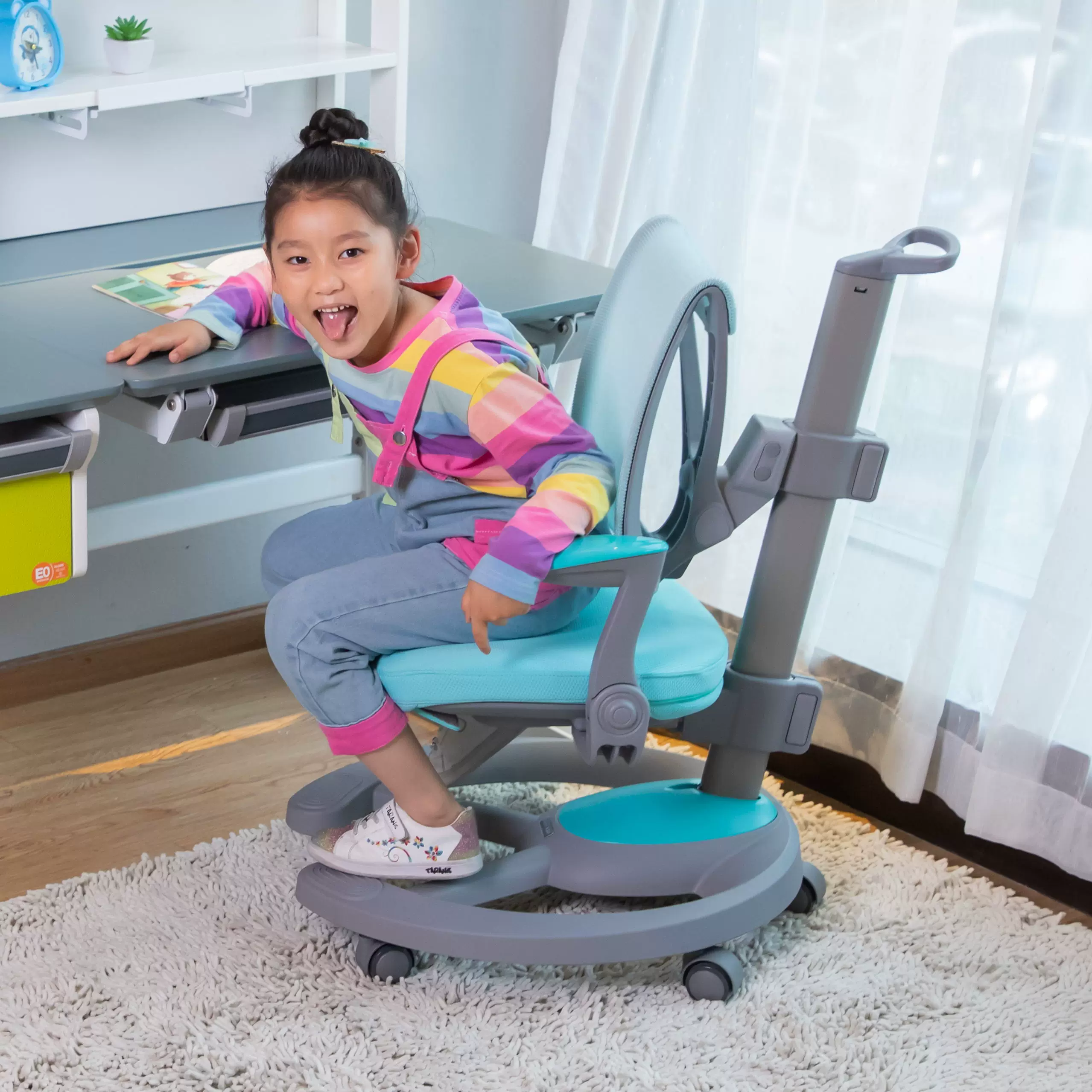 儿童学习椅升降家用调节透气网椅