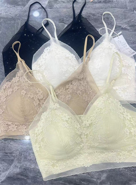 美月馨1601吊带背心女网红爆款裹胸防走光薄性感蕾丝美背抹胸聚拢