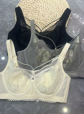 芯氧69102大胸显小全罩杯文胸罩防凸点收副乳调整软钢圈女薄内衣