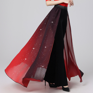 形体服腰封腰巾腰带训练服舞蹈走秀礼仪渐变腰纱女星辰步态飘逸