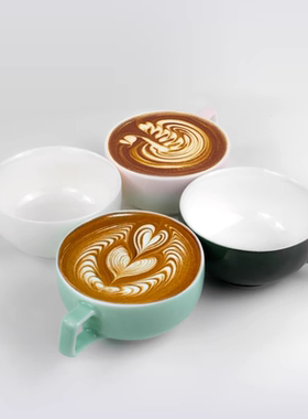 AIRFLOW气流对流压纹咖啡杯陶瓷杯泽田杯专业拉花拿铁咖啡杯240ml