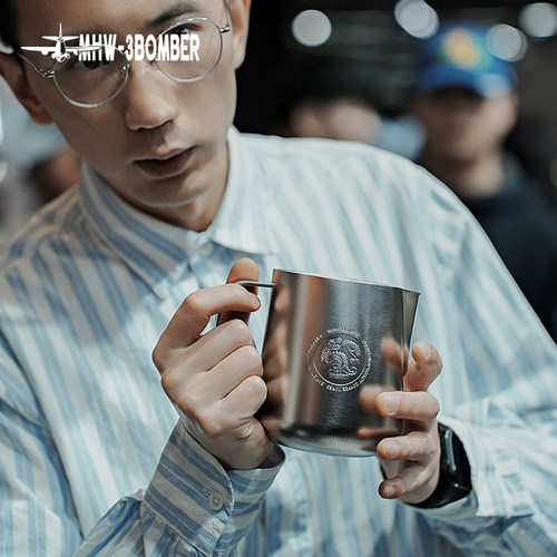 轰炸机FF拉花缸梁凡咖啡拉花杯