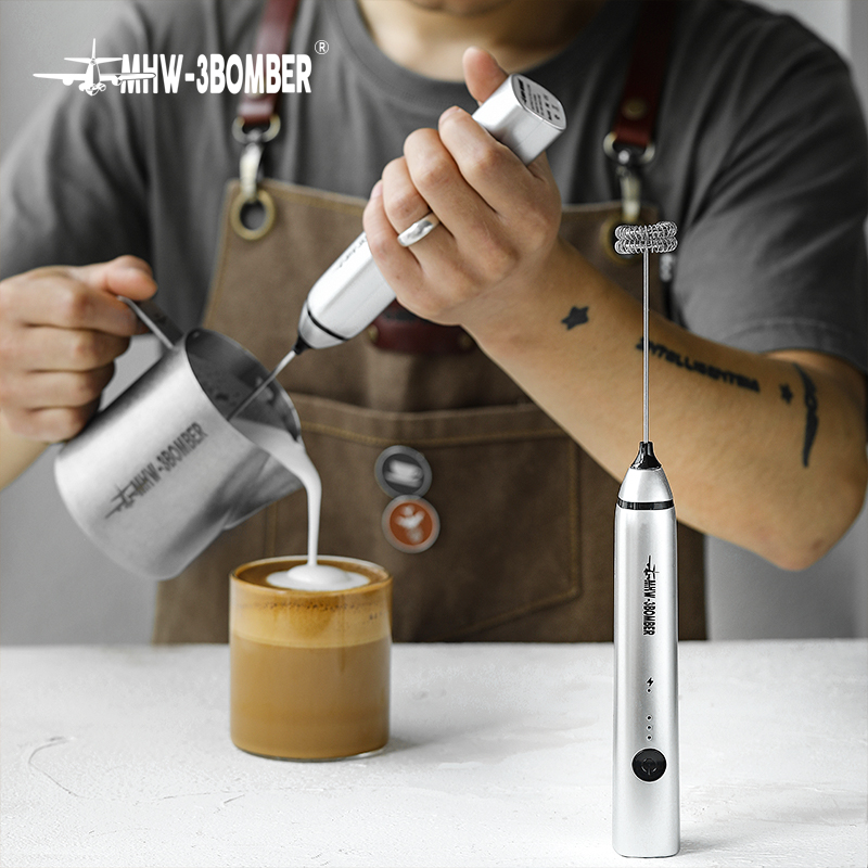 轰炸机电动奶泡器拉花打奶泡器