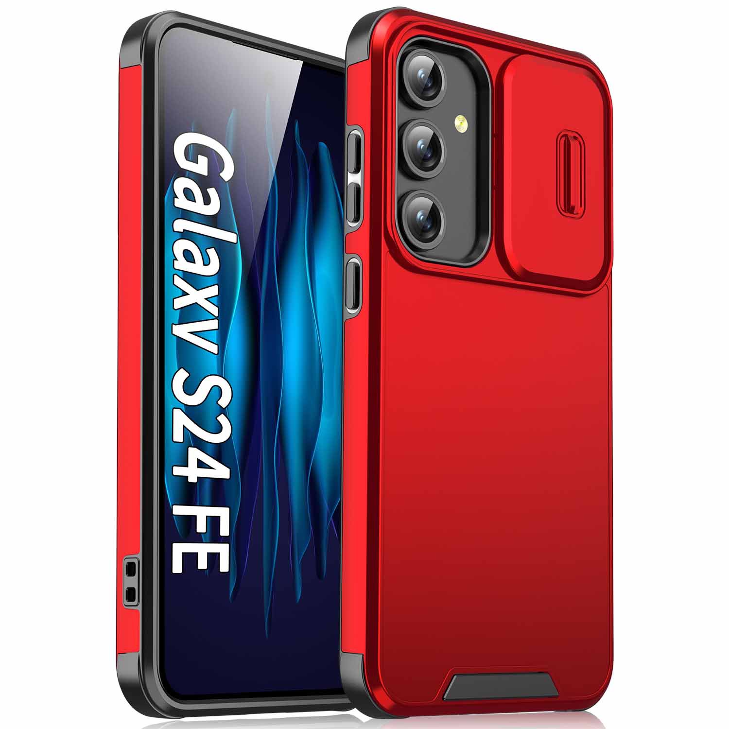 适用三星S24 Ultra S23FE S22+手机壳A35二合一推窗保护套A14铠甲A13 A15 A32防摔TPU+PC硬壳S21肤感壳