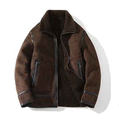 皮毛一体男士冬季大码夹克